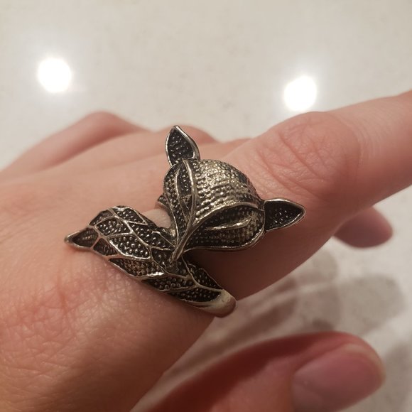 925 Sterling silver FOX ring size 10 - Picture 2 of 15